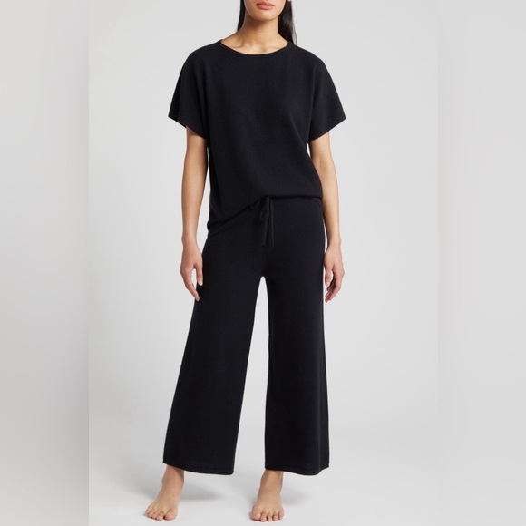 Nordstrom Other - Nordstrom Crop 100% Cashmere set Black, Size Small, $365